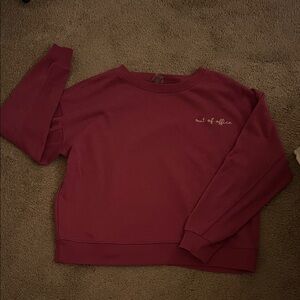 Lou & Grey Women's Crew Neck Sweatshirt- Dark Pink